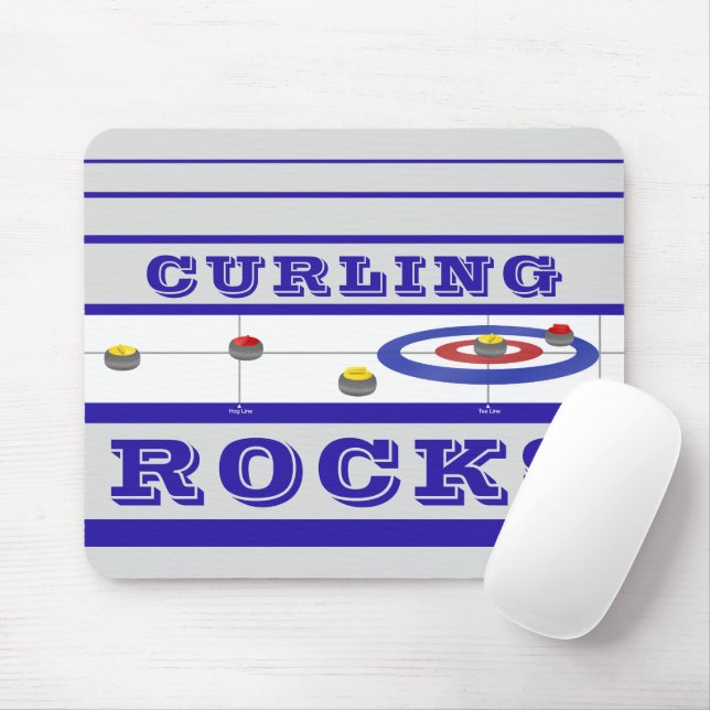 Curling Rocks Mouse Pad (With Mouse)