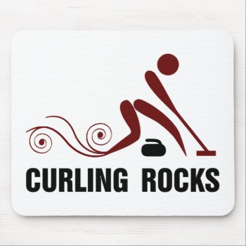 Curling Rocks Mouse Pad by OutFrontProductions at Zazzle