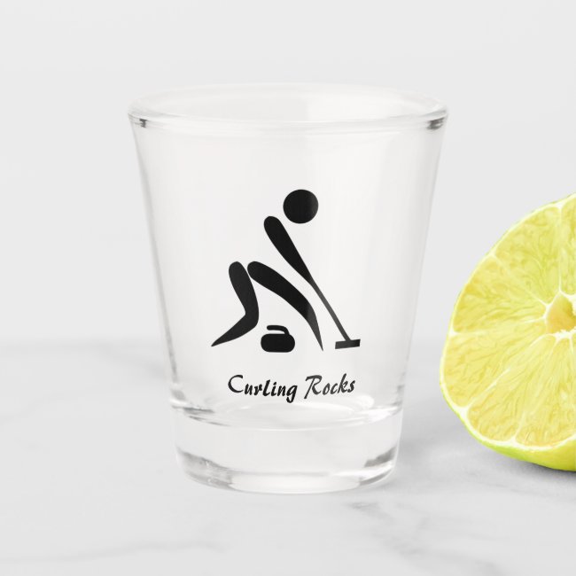 Curling Rocks Shot Glass