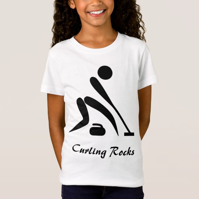 Curling Rocks Sport Kids T-shirt