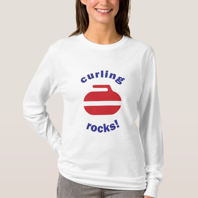 Curling Rocks t-shirt (Front)