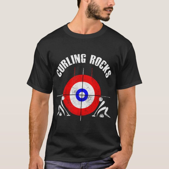 Curling Rocks T-Shirt (Front)