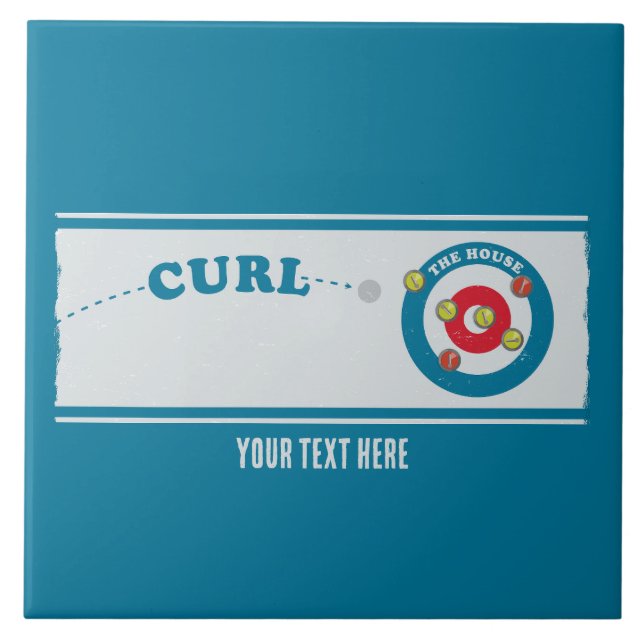 Curling sheet Curling stones Ceramic Tile (Front)