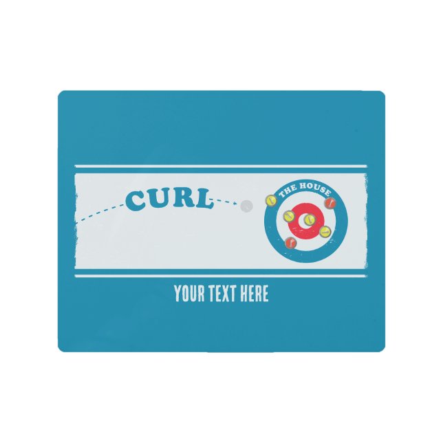 Curling sheet Curling stones Metal Print (Front)
