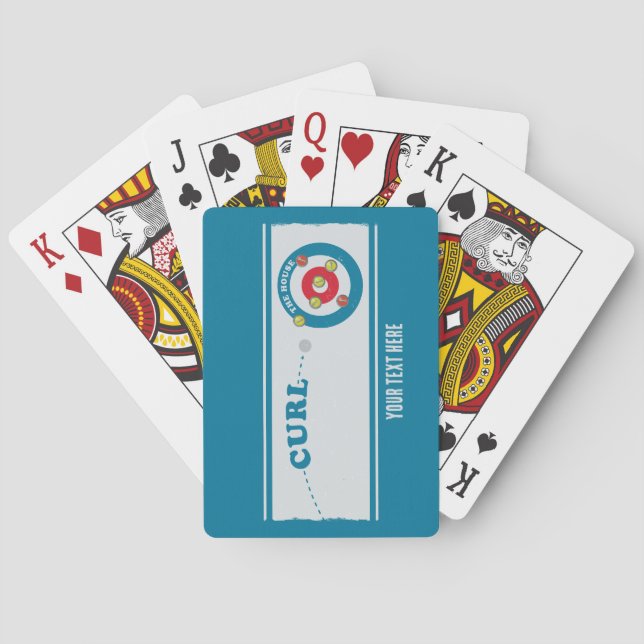 Curling sheet Curling stones Poker Cards (Back)
