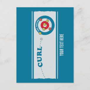 Curling sheet Curling stones Postcard