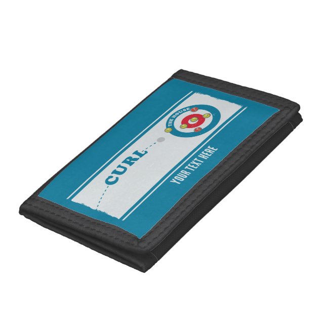 Curling sheet Curling stones Trifold Wallet (Bottom)