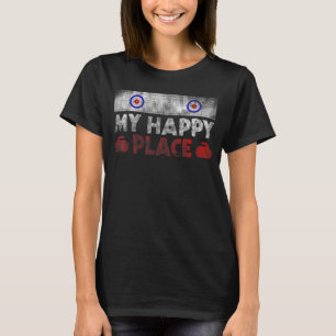 Curling Sheet Motif My Happy Place Curling T-Shirt