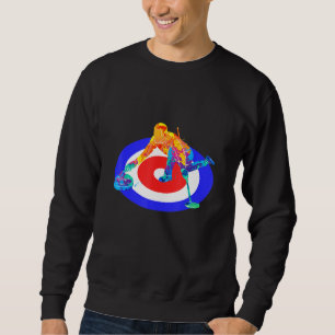 Curling Shirt American Flag Curling Player