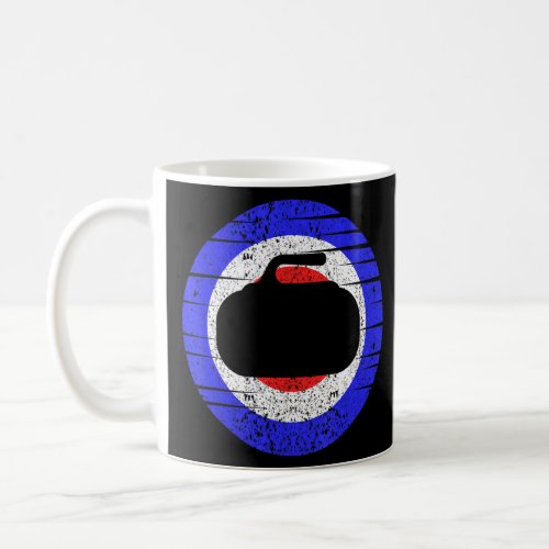 Curling Shirt White Red And Blue American Flag Cur Coffee Mug
