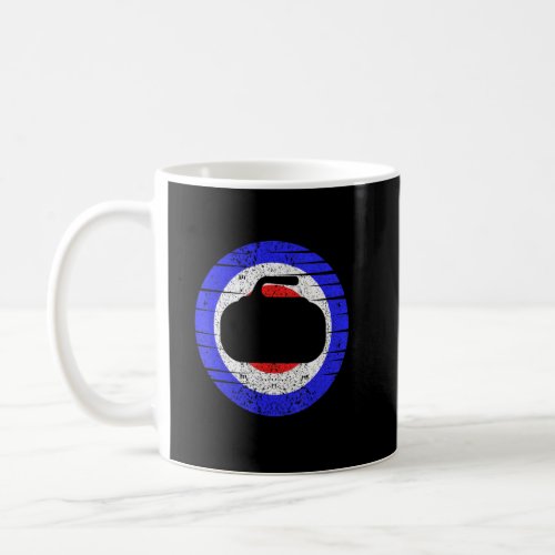 Curling Shirt White Red And Blue American Flag Cur Coffee Mug