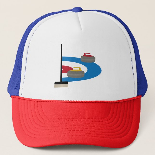 Curling Sport Trucker Hat (Front)
