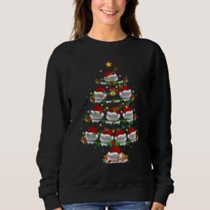 Curling Sports  Xmas Lights Curling Christmas Tree Sweatshirt