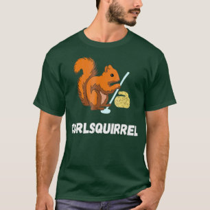 Curling Squirrel Curler Roden Winer Spor T-Shirt