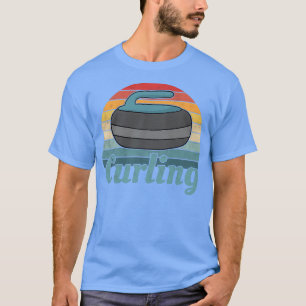 Curling stick shooting stick shooter retro vintage T-Shirt