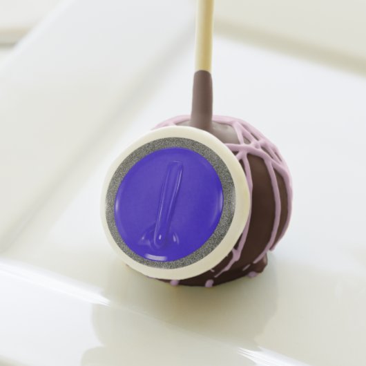 Curling Stone Blue Sports Fun Cake Pops (Front Insitu)