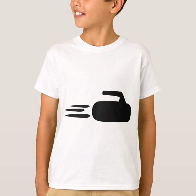 curling stone icon T-Shirt (Front)