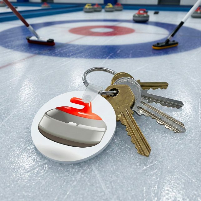 Curling Stone Keychain (Creator Uploaded)