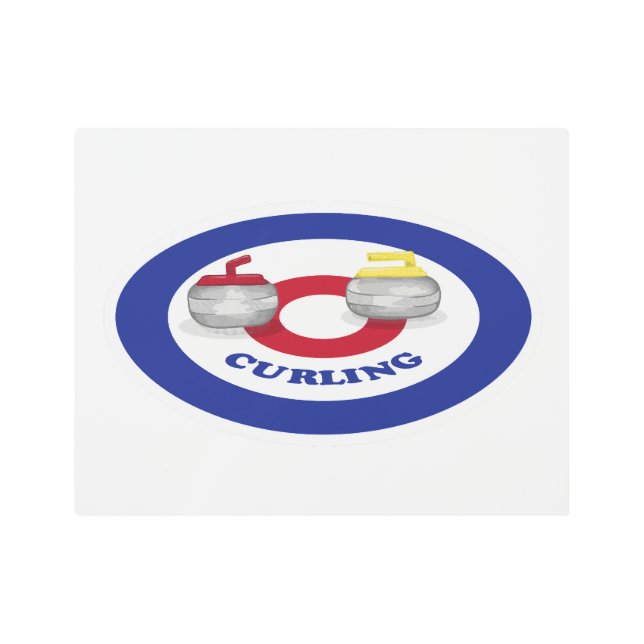 Curling stone metal print (Front)