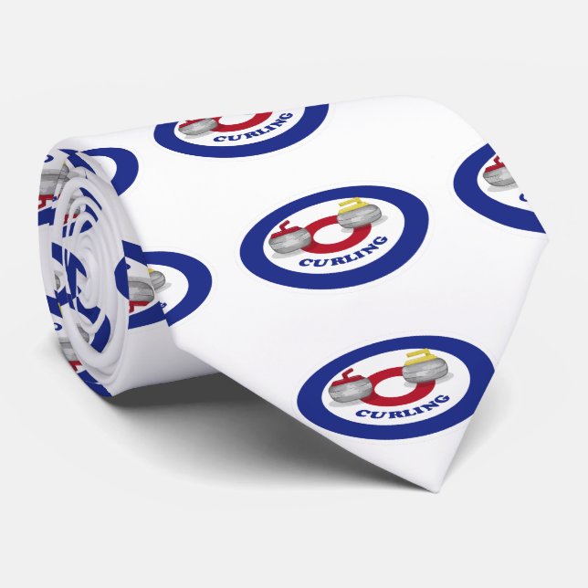 Curling stone neck tie (Rolled)