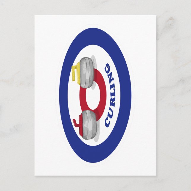 Curling stone postcard (Front)