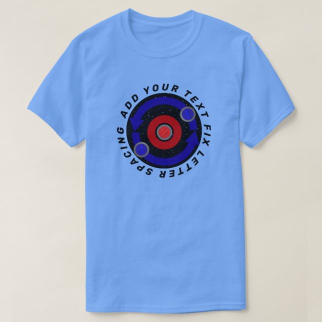 Curling Stone rolling like the Earth's orbit T-Shirt (Design Front)