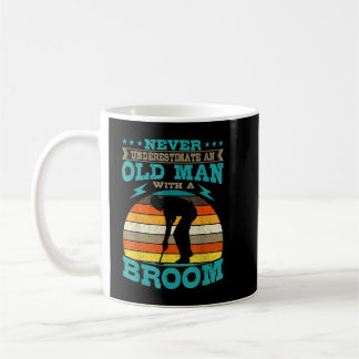 Curling Stone Silhouette Retro Vintage Winter Spor Coffee Mug