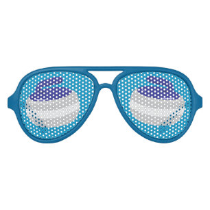 Curling Stones Colourful Ice Sport Party Aviator Sunglasses