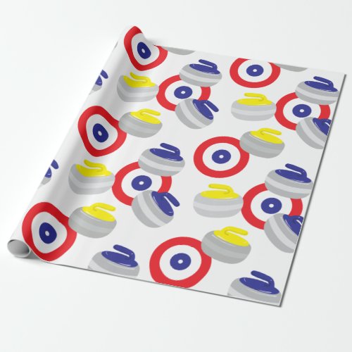 Curling Stones Ice Sport Wrapping Paper