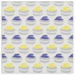 Curling Stones Ice Sports Patterned Fabric