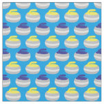 Curling Stones Pattern Fabric
