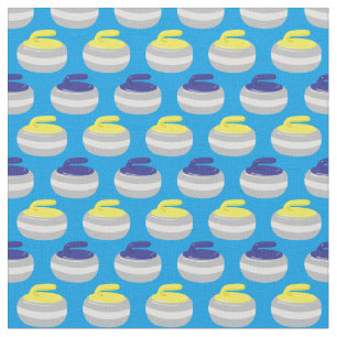 Curling Stones Pattern Fabric