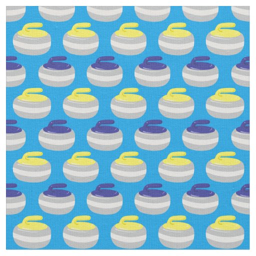 Curling Stones Pattern Fabric