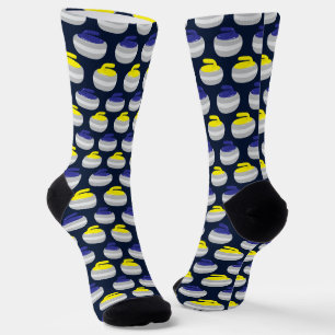 Curling Stones Patterned Socks