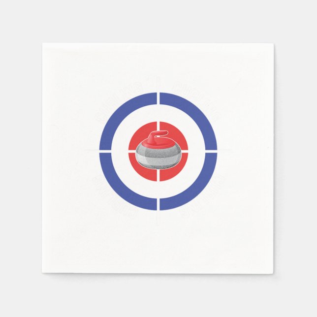 Curling Target Ice Chess Boules Shuffleboard Gift Napkins (Front)