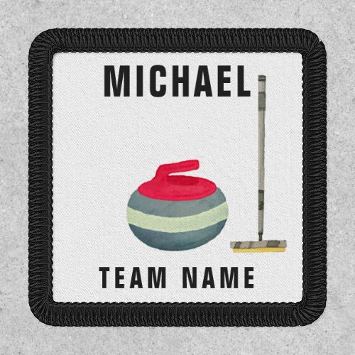 Curling Team  Player Name Patch