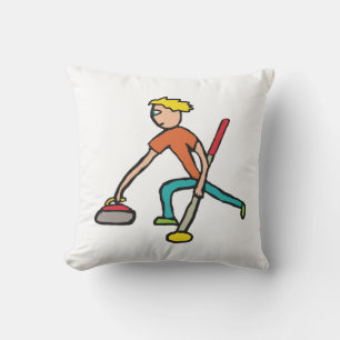 Curling Throw Pillow