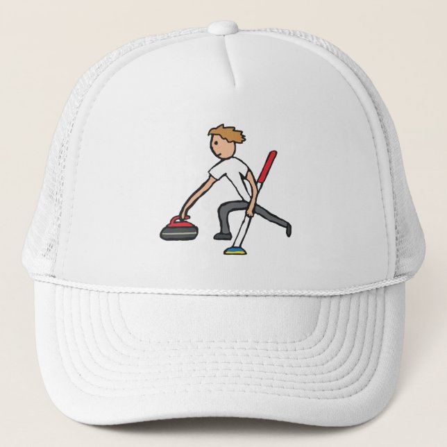 Curling Trucker Hat (Front)