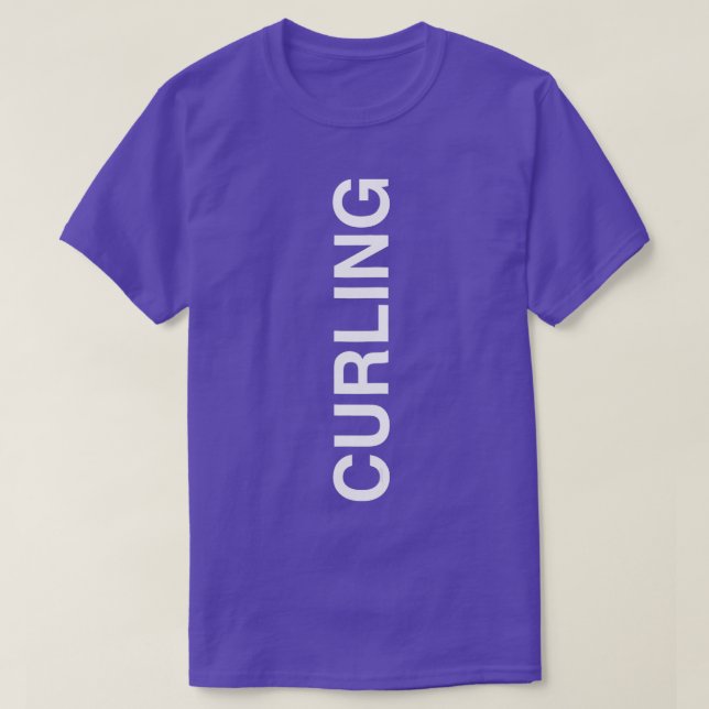 Curling  Vertical text Curling  for Curlers  T-Shirt (Design Front)
