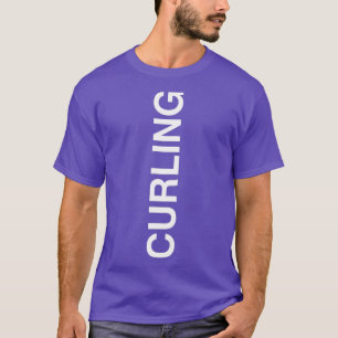 Curling Vertical text Curling for Curlers T-Shirt