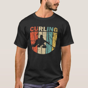 Curling Vintage Retro Curler Rock Curling Lover T-Shirt