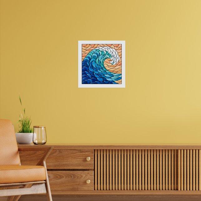 Curling Wave Poster (Living Room 2)