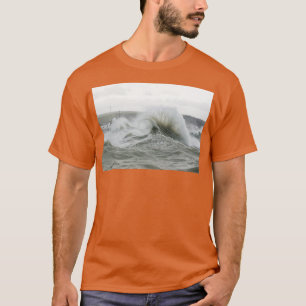 Curling Wave Spray at Newhaven Harbour T-Shirt