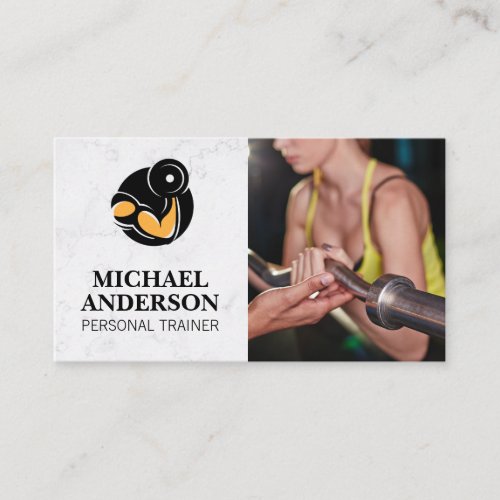 Curling Weights Logo  Training Session Business Card