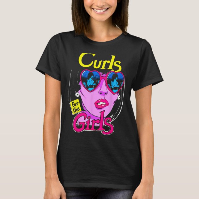 Curls For Girls Gym Weightlifting Bodybuilding Fit T-Shirt (Front)