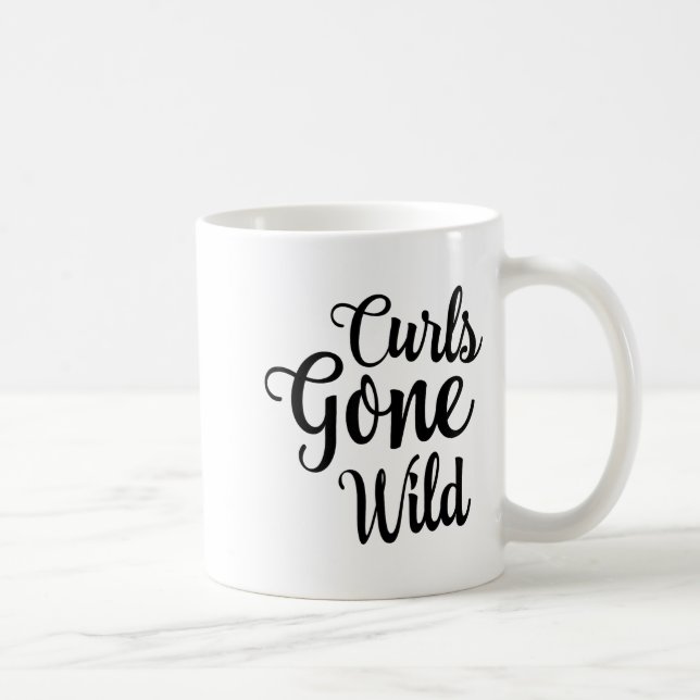 Curls Gone Wild Curly Hair Don't Care  Coffee Mug (Right)