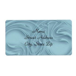 Curls Over Blue Artwork Book Identification Label