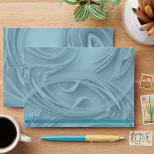 Curls Over Blue Envelope