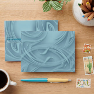 Curls Over Blue Envelope