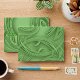 Curls Over Green Envelope